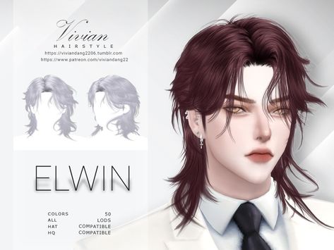 The Sims Resource - Elwin - Hairstyle Platforms Sims 4 Cc, Sims 4 Cc Masc Hair, Sims 4 Villain Cc, Alpha Hair Cc Sims 4 Male, Sims 4 Alpha Hair Cc Male, Sims 4 Male Hair Cc Alpha, Sims Male Hair, Bijoux Piercing Septum, Goth Male