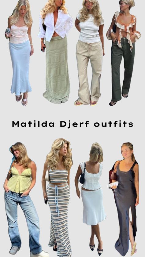 #outfitinspo #matildadjerf #outfit #summer #summerfit #summerstyle #fashion #fashioninspo Matilda Djerf Style, Matilda Djerf, Summer Capsule Wardrobe, Fire Fits, Light Spring, Soft Summer, European Summer, Soft Natural, Casual Summer Outfit