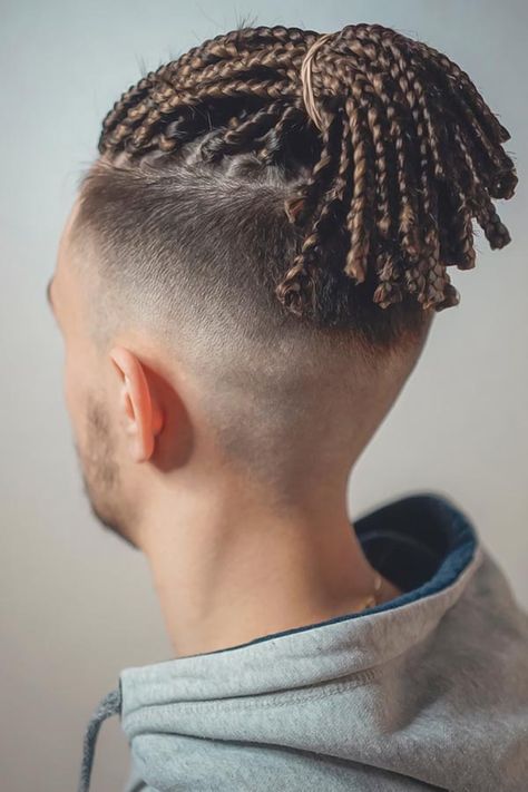 Best Braid Styles, New Braided Hairstyles, Braid Styles For Men, Cornrow Hairstyles For Men, Tan Skin Blonde Hair, Braided Hairdo, Braided Ponytail Hairstyles, Black Men Hairstyles, Box Braids Styling