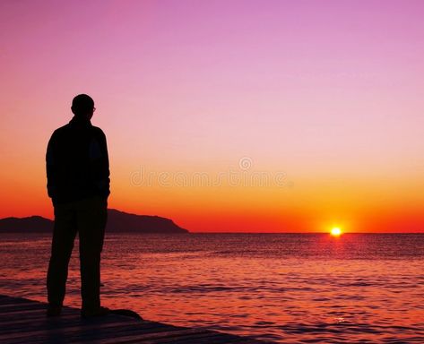 Man looking on sunset. Man silhouette on the sunset on sea pier , #AFFILIATE, #sunset, #Man, #silhouette, #pier, #sea #ad Bff Backgrounds For 2 Aesthetic, Sunset On Sea, Indie Love, Chill Rap, Beach Silhouette, Man Silhouette, Sunrise Wallpaper, Music Beats, Man Sitting