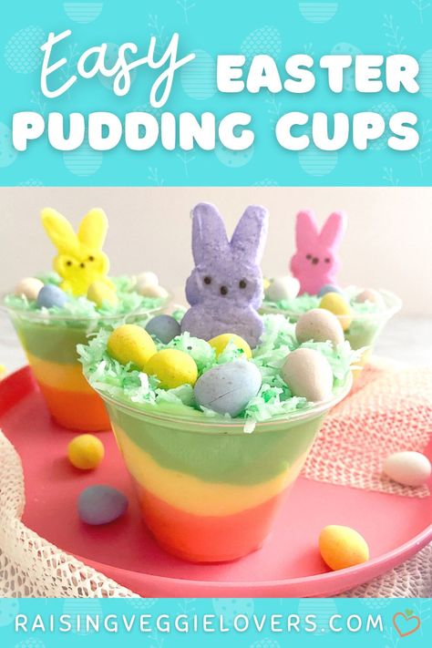 Easter Pudding Cups, Dessert For Kids, Peeps Recipes, Cute Easter Desserts, Easter Deserts, Easter Drink, Easter Centerpieces Diy, Easter Mason Jars, Candy Egg