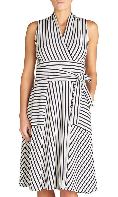 Winser London Cotton Jersey Striped Wrap Dress Winser London, Striped Dresses, Striped Dress, Wrap Dress, Fashion Dresses, London, My Style, Dresses