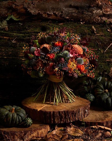 Fall Wedding Bouquets For Autumn Brides ★ fall wedding bouquets with fall fruits and veggies