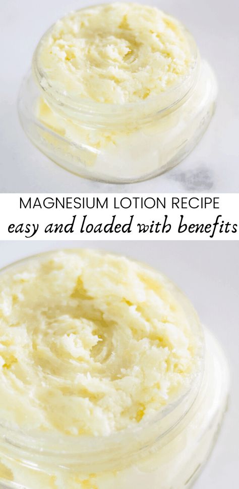 Learn how to make magnesium lotion with this simple recipe. This recipe is made with natural ingredients that won't tingle or itch and will leave the skin smooth and moisturize. Magnesium is one of the most common deficiency and having it in a lotion can make it easy to get the proper magnesium you need. #magnesiumlotion #homemadelotion #magnesiumbenefits #diylotion #naturalskincare Magnesium Brine Diy, Homemade Lotion For Extremely Dry Skin, Homemade Magnesium Spray, How To Make Magnesium Spray, Diy Body Oil Recipe Skin Care, Magnesium Spray Recipe, Magnesium Deodorant Recipe, Magnesium Spray Diy, Levo Recipes