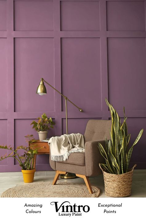 Lounge Feature Wall Ideas Colour, Lilac Accent Wall, Lavender Accent Wall Bedroom, Purple Feature Wall, Purple Accent Wall Living Room, Lavender Accent Wall, Purple Wall, Purple Accent Wall Bedroom, Purple Wall Color