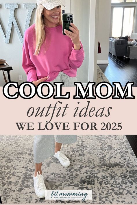 Elevate your Mom Style with these Casual Outfit For Moms Over 30 ideas that combine comfort and trendiness. Whether you're running errands or enjoying a day out, these Women's Style inspirations offer fresh ways to mix and match your wardrobe staples, from relaxed jeans to stylish tops, creating looks that are both functional and fashionable. Daily Mom Outfits Casual, Sporty Mom Outfits, Young Mom Outfits, Sports Mom Outfit, Young Mom Style, Outfit Ideas For Moms, Chic Mom Outfits, Mom Outfit Ideas, Mom Outfits Winter