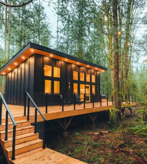 Tiny Home Mountains, Lean To House Design, Tough Shed Tiny House, Mountain Tiny House, Tiny Cabin Layout, Tiny Mountain House, 12x16 Cabin, Lean To Cabin, Tony Homes