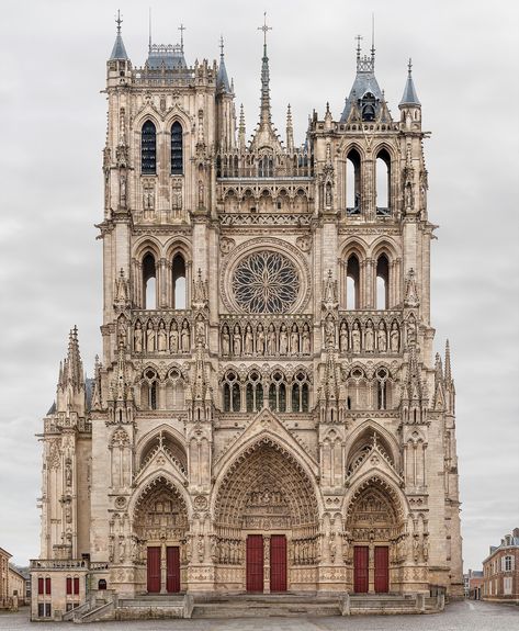 Facades by Markus Brunetti (512PH) — Atlas of Places French Cathedrals, Architecture Cool, Architecture Antique, Cathedral Basilica, Gothic Cathedrals, Cathedral Architecture, Gothic Church, Religious Architecture, Living Modern