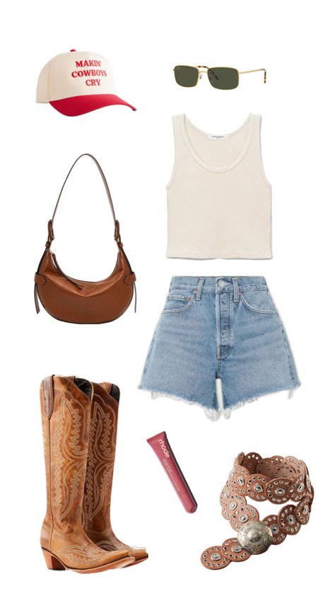 Western outfit inspo for Nashville! Perfect for bars, shopping, and going out to eat. Nashville outfit inspiration, outfit inspiration, western outfit, trendy outfit, AGOLDE outfit, ariat boots, tank top outfit, summer in Nashville, country concert, country concert outfit. Nashville Outfit Inspiration, Pbr Outfit For Women, Country Bar Outfit, Dallas Outfit, Nashville Outfits Summer, Nashville Country, Tank Top Outfit, Nashville Outfit, Out To Eat