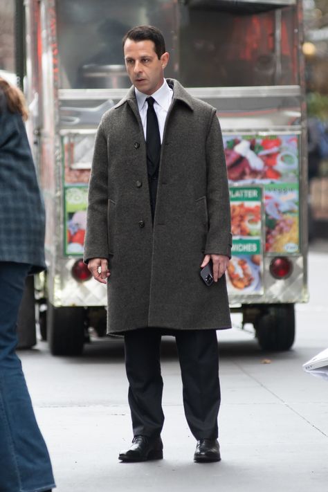 Succession Fashion, Succession Style, Succession Season 4, Succession Aesthetic, Jeremy Strong, Wool Car Coat, Nyc Fits, Strong Words, Uk Photos