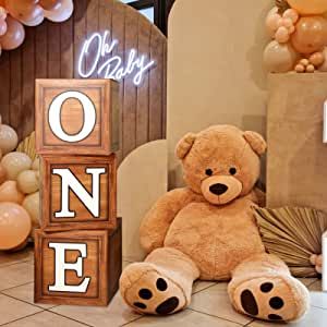 First Birthday Centerpieces, Teddy Bear Birthday Party, Balloon Boxes, Birthday Boxes, Baby Shower Box, First Birthday Balloons, 1st Birthday Balloons, Paper Balloon, Teddy Bear Party