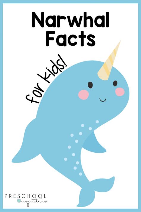 Ocean Preschool Theme, Narwhal Facts, Fun Animal Facts, Preschool Inspirations, Ocean Preschool, Animal Facts For Kids, Preschool Ocean, Antarctic Animals, Whale Facts