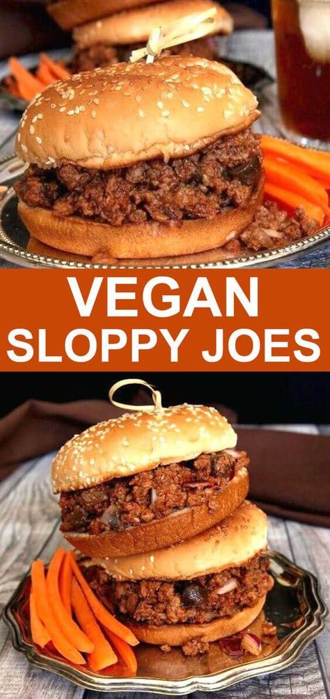 Vegan Sloppy Joes stem from an American favorite and it turns out they are very easy to make from scratch. A great sandwich will be ready to eat in about 25 minutes. #vegandinner #vegan #veganrecipes #veganfood #veganburgers #vegetarian #plantbased #veganlunch #sloppyjoes #veganinthefreezer Vegan Sloppy Joes, Sloppy Joe Recipe, Vegan Sandwich Recipes, Vegan Sandwiches, Joe Recipe, Make From Scratch, Vegan Junk Food, Sloppy Joes Recipe, Appetizers Recipes