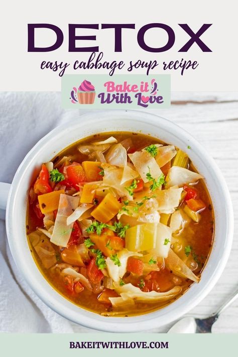 Easy detox cabbage soup that helps stave off hunger and lose weight served in white bowl on light background. Cabbage Soup With Vegetables, Diet Cabbage Soup Recipe Fat Burning, Cabbage Soup Vegetarian, Keto Cabbage Soup, Cabbage Detox Soup Recipes, Cabbage Soup Diet Recipe 10 Pounds, Cabbage Detox Soup, Cabbage Soup Detox Recipe, Detox Cabbage Soup Fat Burning