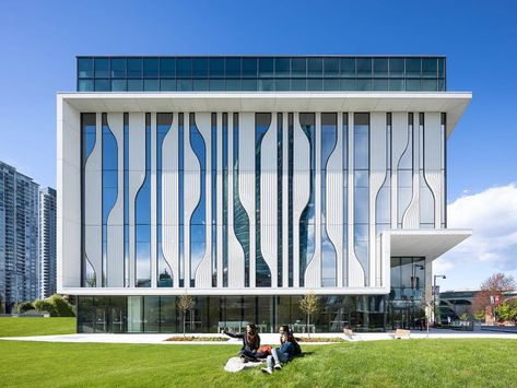 Off White Nails, Surrey Canada, Energy Engineering, Office Decore, Facade Pattern, Simon Fraser University, Hotel Facade, Interior Design Office, Commercial Design Exterior