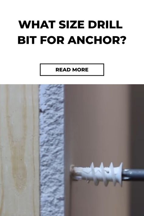 Anchors are a great way to secure Bolts to a wall. The size of the drill bit, you use can make a big difference in how easy and secure the anchor bolt will hold. Wall Anchors How To Use, Drywall Anchor, Toggle Bolts, Drill Bit Sizes, Anchor Bolt, Drywall Anchors, Diy Electrical, The Anchor, Wall Plug