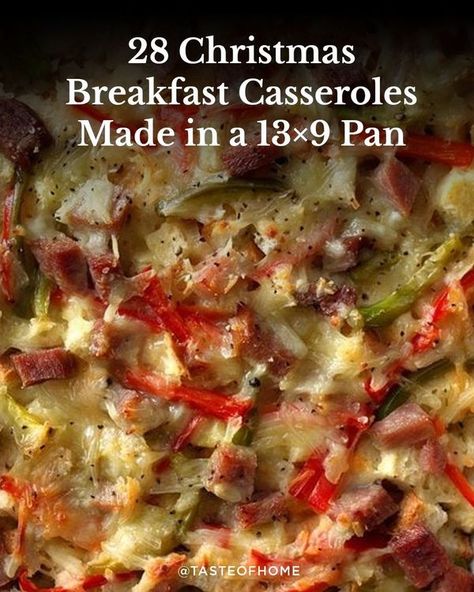 Holiday Casseroles, Christmas Breakfast Casserole, Breakfast Casseroles, Holiday Breakfast, Christmas Breakfast, Taste Of Home, Breakfast Dishes, Breakfast Casserole, Christmas Morning