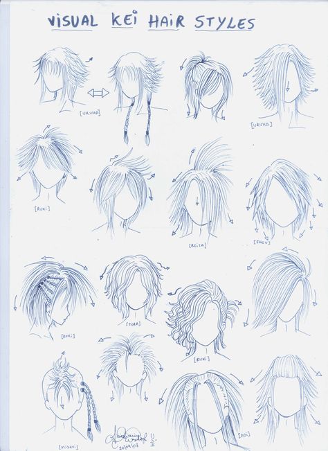 VISUAL KEI HAIR STYLE Drawing tutorial art how to draw Visual Kei Hair, Visual Kei Makeup, Kei Visual, Goth Hair, Have Inspiration, Hair Reference, Art How, Art Tutorials Drawing, How To Draw Hair