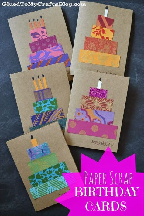 We LOVED these Paper Scrap Birthday cards created by  Stacey Gibbon for #StickyU using our Xtreme Adhesive! Fashion Maker, Cards For Men, Anniversaire Diy, Washi Tape Cards, Homemade Birthday, Birthday Card Craft, Homemade Birthday Cards, Bday Cards, Birthday Crafts