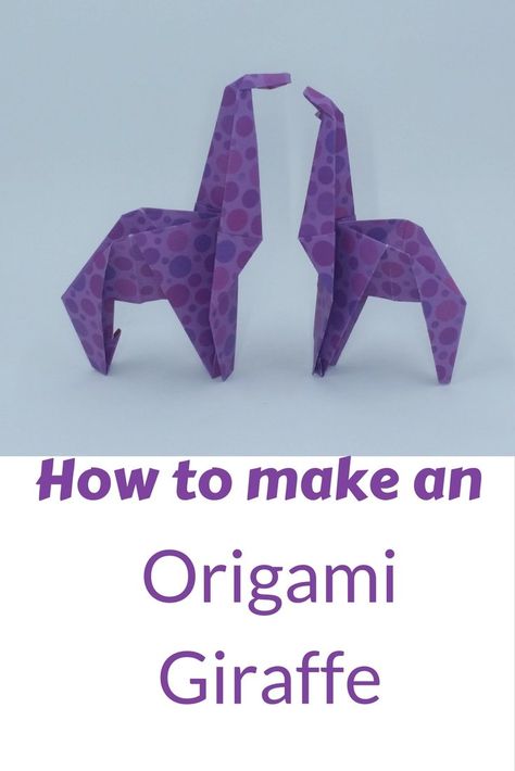 Make an Origami Giraffe | FaVe Mom Giraffe Video, Origami Giraffe, Origami Bookmarks, Origami Star Box, Origami Ball, Origami Decoration, Origami Models, Origami For Beginners, Origami Dragon