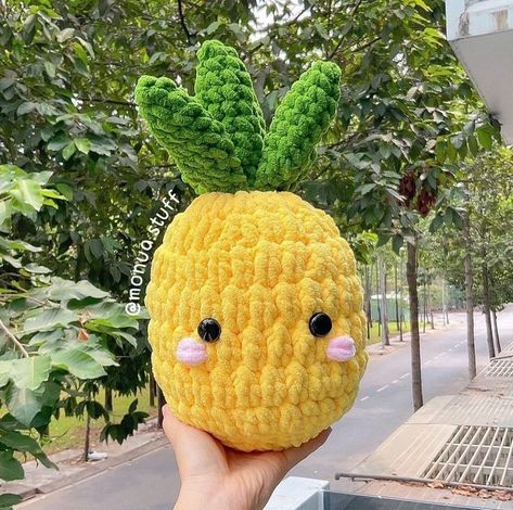 Aesthetic Patterns, Easy Crochet Animals, Crochet Aesthetic, Crochet Fruit, Pola Amigurumi, Crochet Turtle, Pineapple Crochet, Crochet Business, Crochet Design Pattern