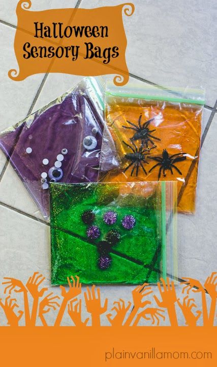 Halloween Sensory Bags, Halloween Infantil, Halloween Sensory, October Activities, Sensory Bag, Sensory Bags, Sensory Ideas, Halloween Preschool, Daycare Crafts