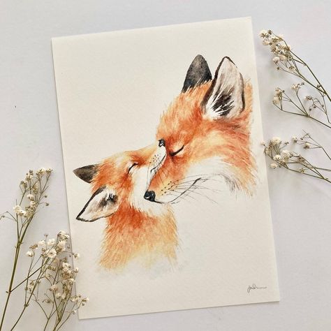 - DESCRIPTION -  A5 PRINT of my original watercolour fox painting.  Printed on high quality, acid free fine art paper. Signed by me on the front. This print is perfect as a gift or something special to treat yourself. Decorate your home or create an area of peace near your workspace or office.    Prints will be packaged securely inside a sleeve with backing board in a rigid mailer for protection.  **Unframed. **Prints are signed. **Please note that colours may vary slightly from what you see on your screen.  **Please note this is a printed reproduction of my painting, not an original artwork.  Dimensions - 14.8 x 21cm (approximately A5) Thank you for visiting my shop! All artworks are painted with love by me in my studio. Please feel free to contact me if you have any questions.  Follow me Watercolour Fox Painting, Acrylic Fox Painting Easy, How To Draw Forest Animals, Watercolor Art Animals Easy, Watercolor Art Christmas Easy, Me As A Painting, Animal Watercolor Paintings, Cute Fox Art, Fox Watercolor Painting