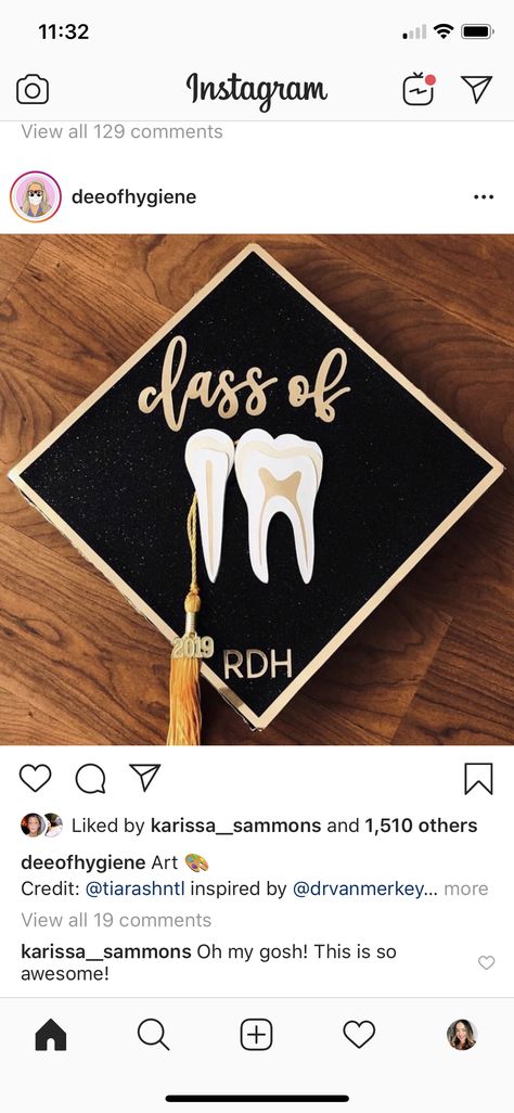 Dental School Graduation Cap, Dental Assistant Graduation Cap Ideas, Dental Hygiene Student Aesthetic, Cap Decoration Graduation Dental, Cap Decoration Graduation Dental Assistant, Dentist Graduation Cap, Dental Cap Decoration, Rdh Cap Decoration, Dental Assistant Grad Cap