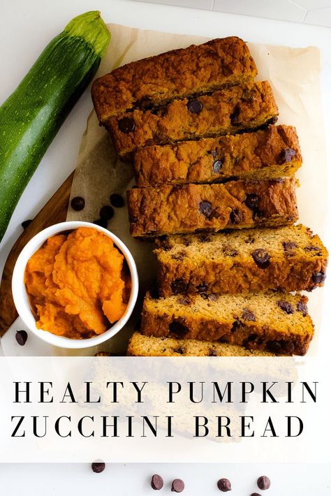 Pumpkin Zucchini Bread | Once Upon a Pumpkin Pumpkin Nutrition, Pumpkin Bread Recipes, Pumpkin Zucchini Bread, Pumpkin Zucchini, Zucchini Bread Recipe, Pumpkin Banana, Fall Recipe, Zucchini Bread Recipes, Summer Recipe