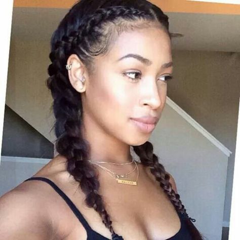 Twin braids Twin Braids, Black Hairstyles, Braids For Black Women, Braids For Black Hair, Braided Hairstyles, Black Hair, Womens Hairstyles, Cool Hairstyles, Natural Hair Styles