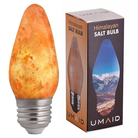 Himalayan Salt Light Bulb - The Green Head Salt Light, Post Lanterns, Filament Bulb Lighting, Salt And Light, Led Candle Lights, I Love Lamp, Salt Lamps, Edison Lighting, Himalayan Salt Lamp