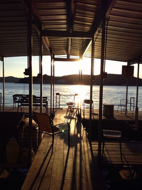 Lake Of The Ozarks Aesthetic, The Ozarks Aesthetic, Ozark Tv Show, Tv Show House, Dock Of The Bay, Fishing Dock, Lake Of The Ozarks, Fall Mood, Salt Air