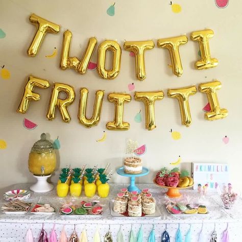 Twotti fruiti Kelsey Rose, Second Birthday Ideas, 2nd Birthday Party Themes, Girl 2nd Birthday, 2 Birthday, Second Birthday, Bday Ideas, Baby Party