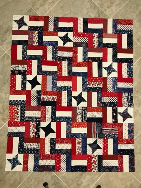 Honor Quilts Free Pattern, Scrappy Patriotic Quilts, Veterans Quilts Patterns, Red White Blue Quilt Patterns, Americana Quilts Ideas, Veteran Quilts, Qov Quilts, Quilts Of Valor Patterns Free, Red White Blue Quilts