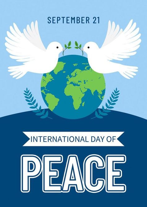 Teach Peace (09/21/22) #InternationalDayOfPeace #PeaceDay World Peace Day Poster, International Peace Day Poster, Peace Day Poster, Cartoon Pigeon, International Peace Day, World Peace Day, Peace Day, Day Of Peace, Teach Peace