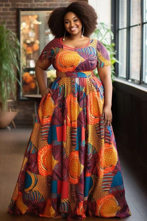 Plus Size Women Dresses - Beautiful Fashion Styles » YKM Media Ankara Dresses For Plus Size Women, Ankara Dress Styles Plus Size, Plus Size African Fashion Ankara, African Print Fashion Dresses Ankara, African Maxi Dress Ankara, Nigerian Dress, African Maxi Dresses, African Fashion Ankara, Perfect Summer Outfit