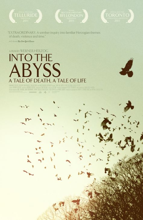 Documentary Poster, Werner Herzog, 2011 Movies, Into The Abyss, Graphic Projects, Movie Posters Design, The Abyss, Cinema Film, Keys Art