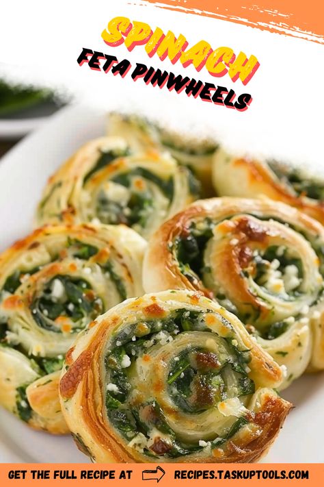 Discover the deliciousness of Spinach Feta Pinwheels, a perfect appetizer or snack for any occasion! These savory bites combine fresh spinach and creamy feta cheese, wrapped in a flaky pastry for a satisfying crunch. Ideal for entertaining or as a healthy treat, these pinwheels are easy to make and bursting with flavor. Explore step-by-step instructions and tips to create your own mouthwatering version. Get inspired to elevate your culinary skills and impress your guests with this delightful dish! Spinach Feta Pretzel, Spinach And Feta Pinwheels, Spinach And Feta Pastry, Spinach Feta Puff Pastry, Spinach Feta Pinwheels, Cranberry Feta Pinwheels, Spinach Pinwheels, Pinwheels Appetizers, Feta Pinwheels