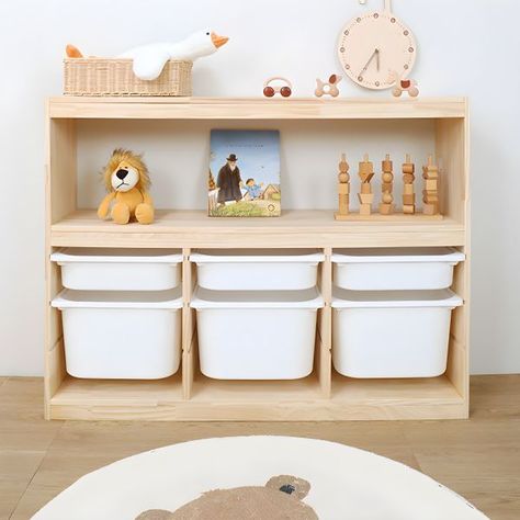 Scandinavian with Closed Back Kids Bookshelf Freestanding with Drawers - 46"L x 12"W x 35"H White Children Toy Storage, Modern Display Cabinet, Shelf With Drawers, Toy Storage Cabinet, Freestanding Bookcase, Storage Cabinet For Bedroom, Display Cabinet Modern, Bookcase Modern, Cabinet For Bedroom