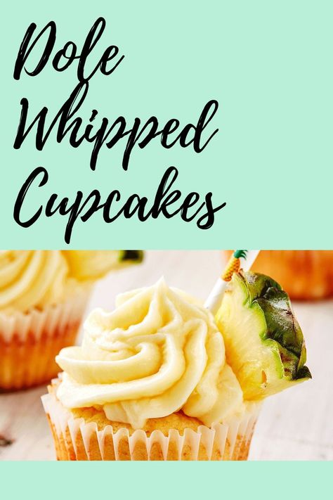 Pinapple Cupcakes, Dole Whip Cupcakes, Crazy Cupcakes, Cake Mix Cupcakes, Pineapple Cupcakes, Paleo Recipies, Dads Birthday, Serve Ice Cream, Impressive Desserts