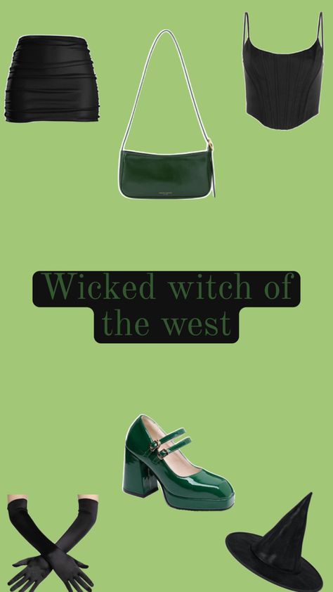 Wicked Witch Of The West Costume, Wizard Of Oz Wicked Witch, Trio Costumes, Outfit Rock, Wicked Costumes, Wicked Witch Of The West, Witch Of The West, Witch Halloween Costume, Witch Outfit