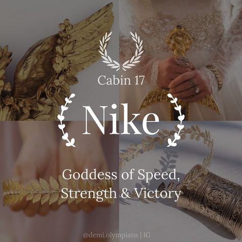 Nike Greek Goddess Aesthetic, Olympian Gods Aesthetic, Nike Goddess Of Victory Aesthetic, Cabin 17 Aesthetic, Nike Aesthetic Goddess, Nike Cabin Aesthetic, Cabin 17 Nike Aesthetic, Cabin 17 Nike, Victory Aesthetic