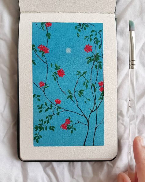 Problematic Procrastinator — sosuperawesome: Varsha Lad on Instagram Art Mini Toile, Tinta Guache, Watercolor Gouache, Canvas For Beginners, Canvas Painting Ideas, Simple Canvas Paintings, Gouache Art, Soyut Sanat Tabloları, Abstract Art Painting Diy