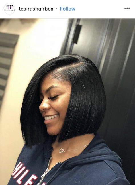 Pinterest:@jalissalyons Sew In Bob Hairstyles, Weave Bob Hairstyles, Short Weave Hairstyles, Black Bob Hairstyles, Angled Bob Hairstyles, Inverted Bob Hairstyles, Hair Decor, Hairstyles Design, Woman Hairstyles