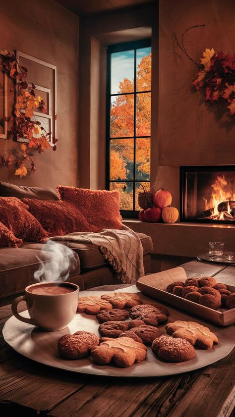 Cozy up your living room for fall with warm colors, soft textures, and autumn-inspired decor. . #roomdecor #homedecor #interiordesign #roominspiration #homedesign Living Room 70s, Fall Living Room Ideas, Cozy Fall Living Room, Chic Living Room Design, Modern Fall Decor, Vibrant Living Room, Living Room Built Ins, Fall Living Room, Cozy Day