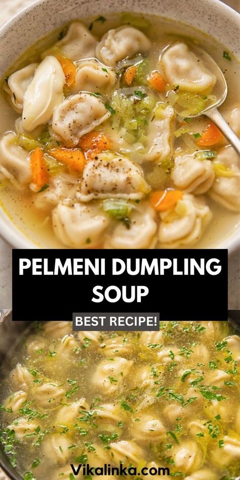 Dumpling Soup, Dumplings For Soup, Dumpling Recipe, European Food, Russian Recipes, Hearty Soups, Chicken And Dumplings, Homemade Soup, Delicious Soup