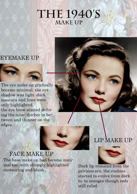 all about 1940s make up. Maquillage Pin Up, 40s Makeup, 1940s Makeup, Vintage Makeup Looks, 1940s Hairstyles, Retro Makeup, Simple Eye Makeup, Vintage Makeup, 1940s Fashion