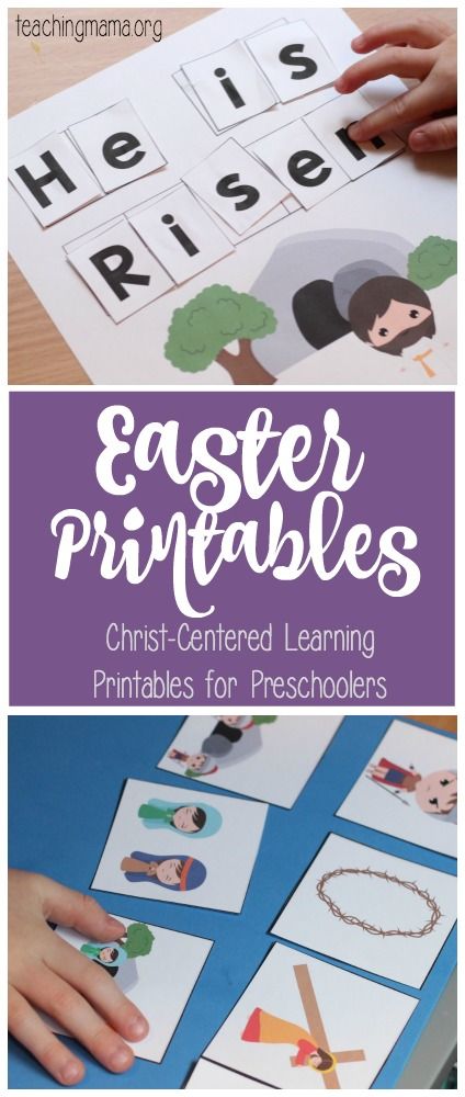 Christ-Centered Easter Printables for Preschoolers - Click through to download the FREE packet! Church Games For Kids, Easter Religious Crafts, Palm Sunday Crafts, Christ Centered Easter, Easter Lessons, Easter Sunday School, Easter Crafts Preschool, Church Games, Easter Crafts For Toddlers