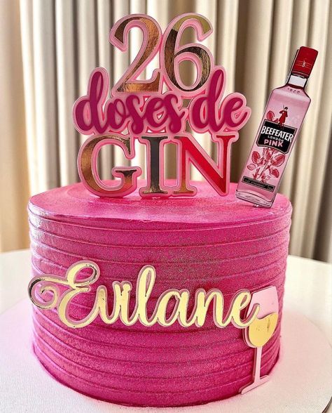 Gin Rosa, Wave Cake, Beefeater London, London Gin, Elegant Birthday Cakes, Pink Gin, Adult Birthday Party, Pink Parties, Pink Cake