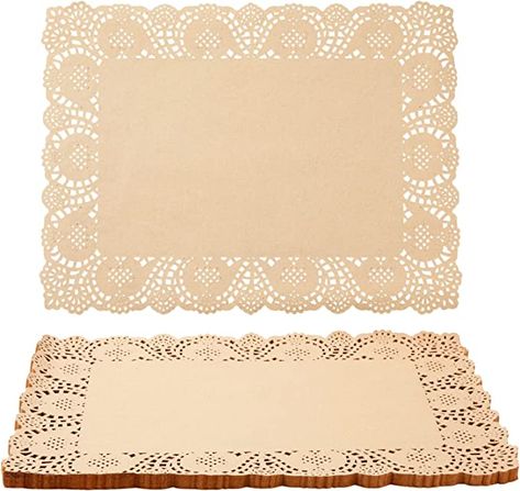 Doilies Crafts Tablecloth, Wedding Placemat Cards, Fall Wedding Table Settings Round Table With Wide Lace Runner, Craft Paper Table Runner Wedding, Wedding Placemats Zazzle, Brown Paper Table Runner With Writing, Ivory And Burlap Table Setting, Disposable Wedding Placemats, Brown Paper Christmas Table Setting